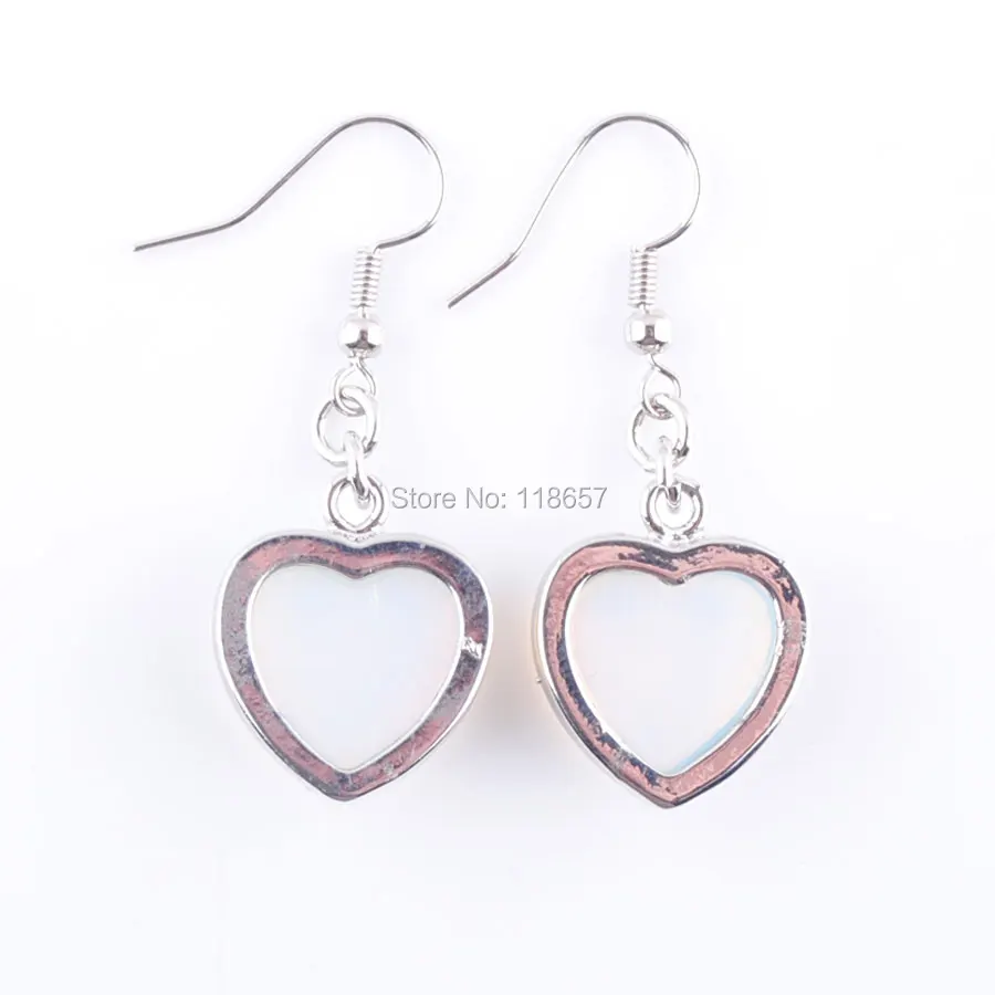 Бесплатная доставка натуральный белый опал сердце с драгоценным камнем из