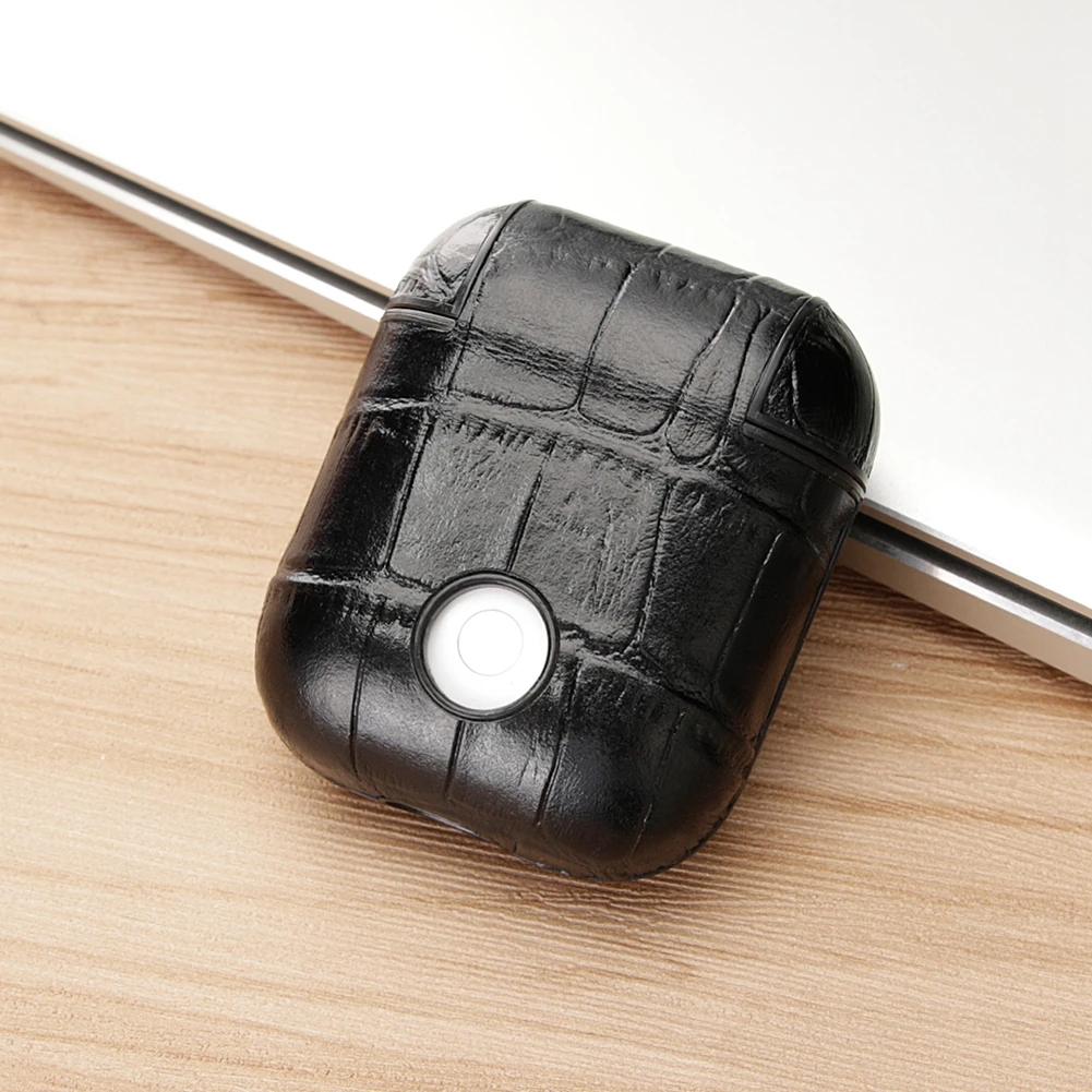 Для Apple Air Pods зарядная коробка защитный чехол Роскошный крокодиловый узор кожа Bluetooth беспроводные наушники чехол для AirPods