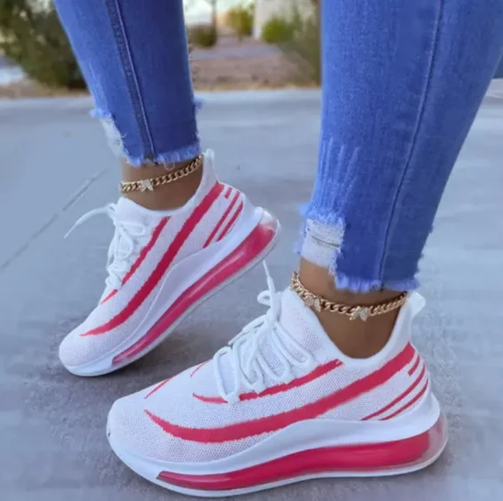 

Chunky Sneakers Women Spring White Shoes Platform Wedges Shoes 2021 Comfortable Mesh Casual Sport Shoes Zapatos Mujer Sneakers