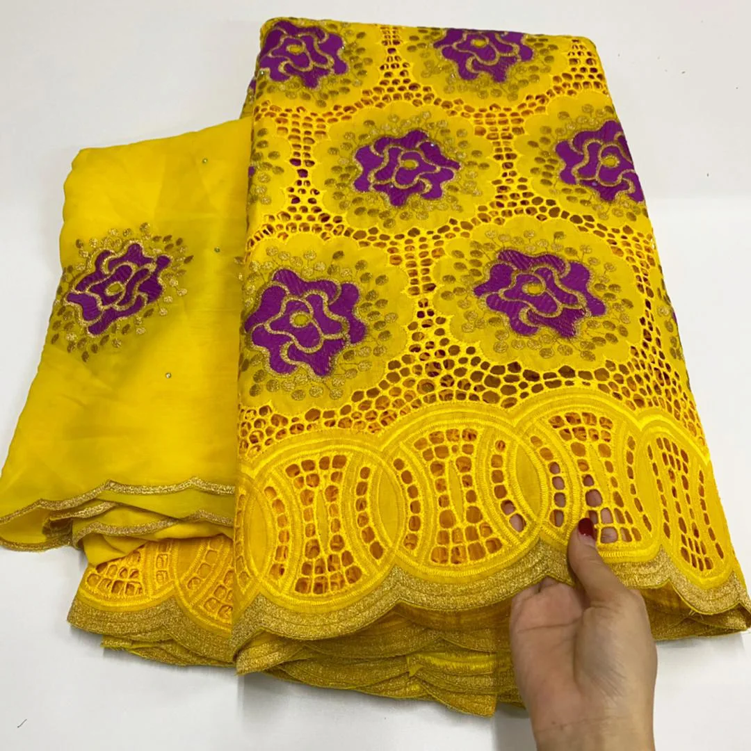 

high quality cotton Nigerian lace fabric high quality lace 2020 swiss voile lace fabric embroidered african dry lace for wedding