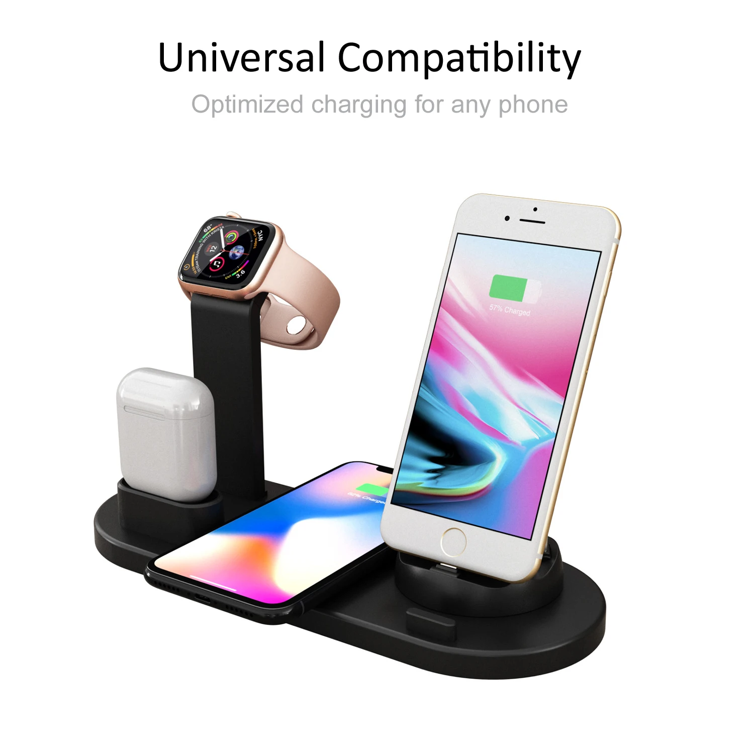 Wireless Charging Mobile Phone Charger Station 3IN1 Multi Function Charging Stand with Type-c for Iphone for Airpods for Iwatch