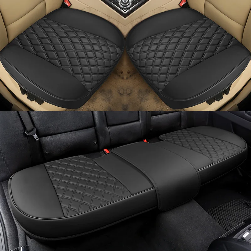 Новинка три предмета подушка для автомобильного сиденья искусственная кожа