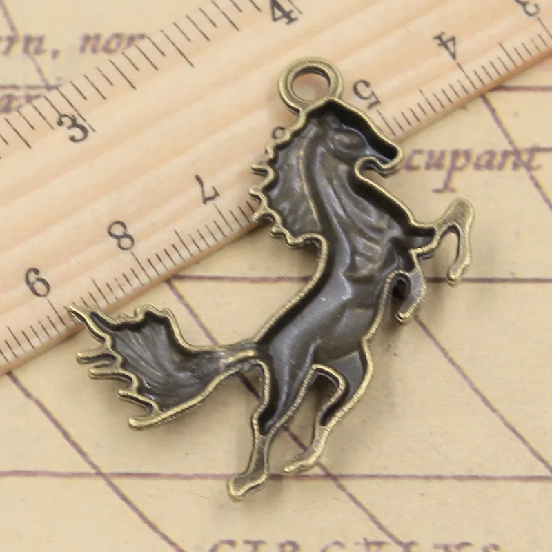 

10pcs Charms Running Horse 51x32mm Tibetan Bronze Silver Color Pendants Antique Jewelry Making DIY Handmade Craft