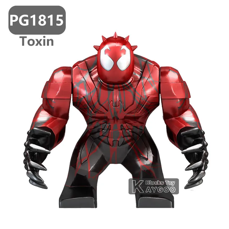 Toxin Одна распродажа, Большие Супер герои, анти Веном, танос, калл, обсидиан, Халк, Бастер, Человек-паук, Бэтмен, Бэйн, фигурка, модель, строительные блоки, игрушки - Цвет: Toxin