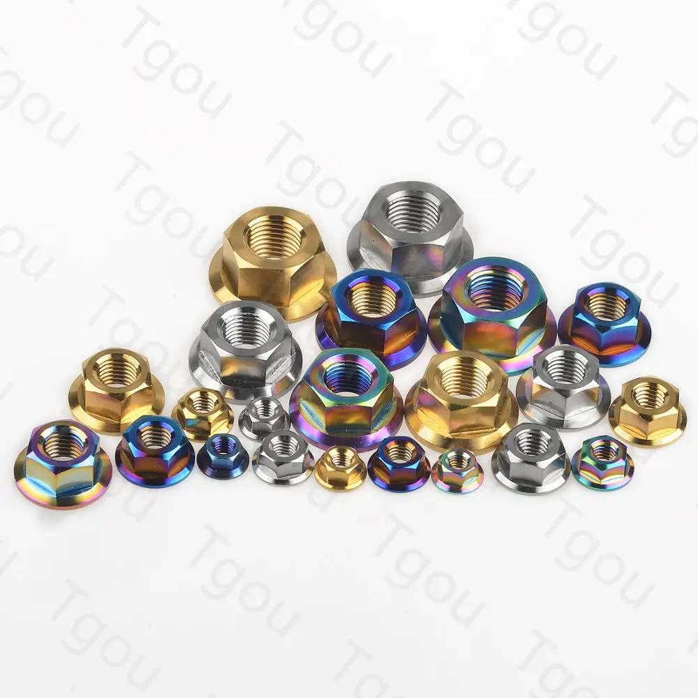Титановая гайка Tgou M5/M6/M8/M10/M12/M14/M16 фланцевые гайки Tc4 для модификации