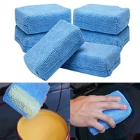 110pcs microfiber car washing sponge automobile cleaning cloths car wax polishing pad 12cm8cm4cm