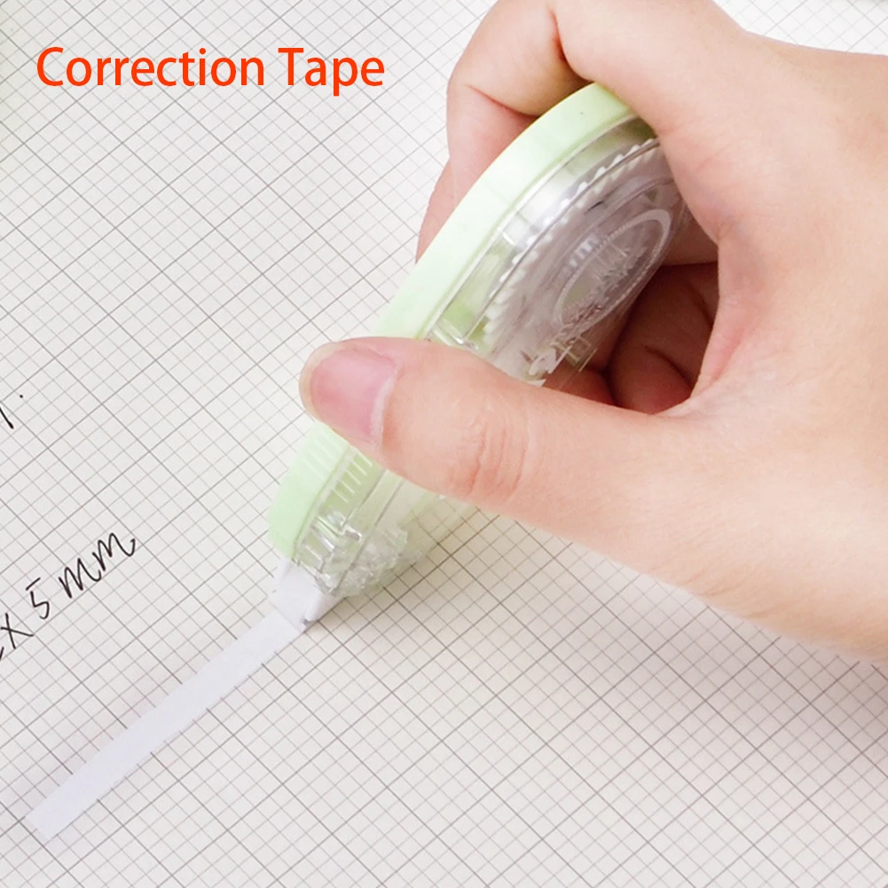 

6pcs Large Capacity Note Taking Home Students Stationery Scrapbooking Writing Mini School Office Correction Tape White Out Gift