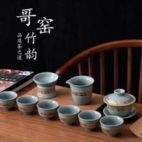 hmlove 9pcs porcelain gaiwan teaware sets 6 cups 1 teapot 1 tea pitcher 1 strainers chinese kung fu home drinkwear pot 170ml