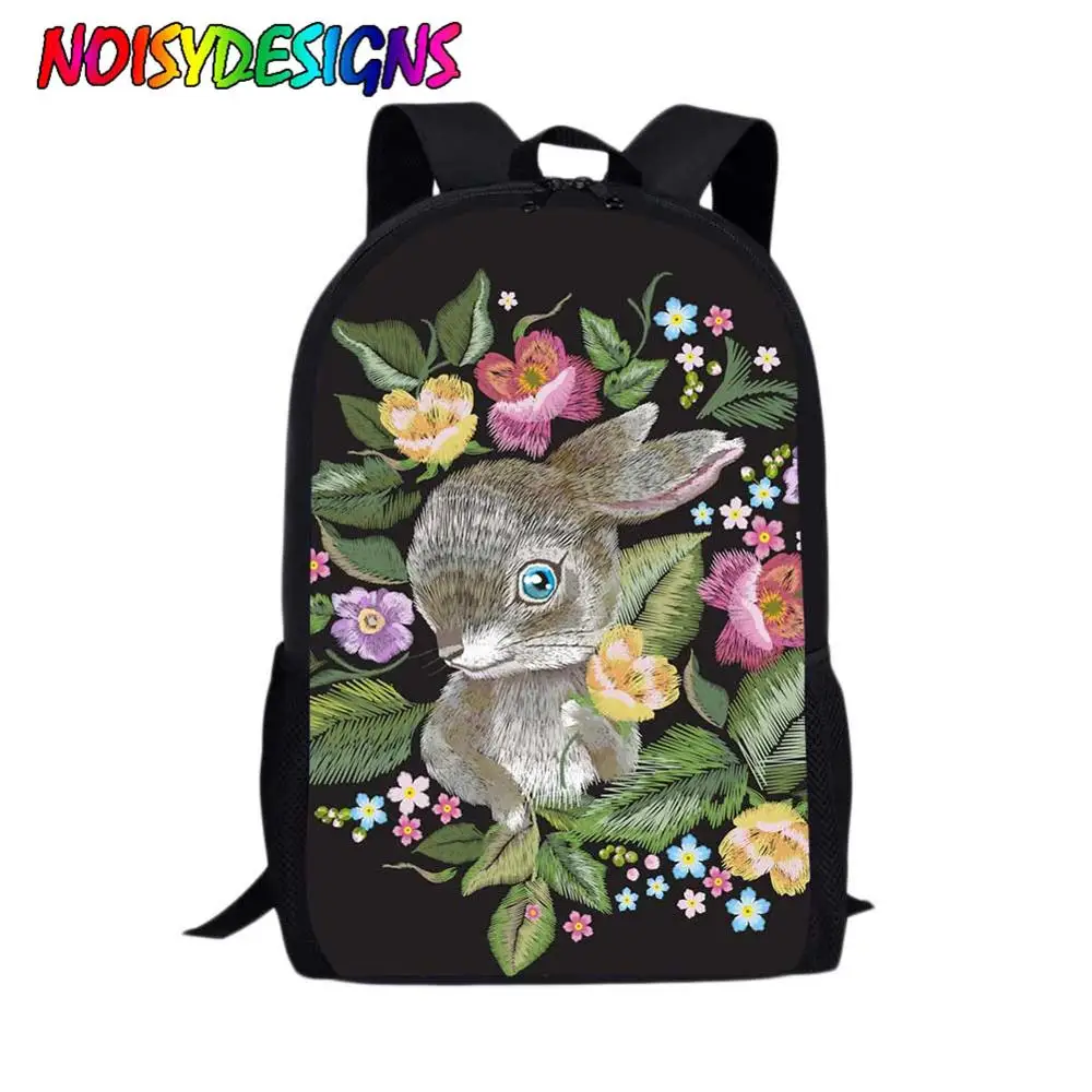 NOISYDESIGNS Рюкзак Кролик мультфильм рюкзаки Горячие школьные сумки для девочек