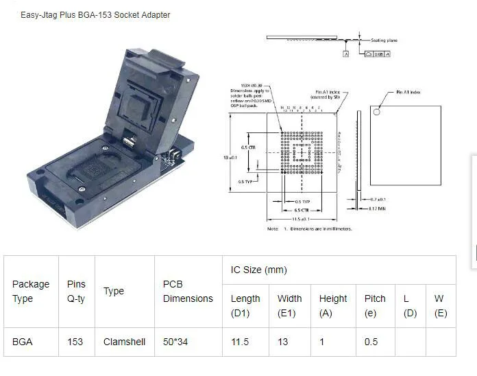 The Newest Easy-JTAG plus box+Easyjtag UFS BGA 95 socket+ JTAG easy 153 socket Adaptor | Мобильные телефоны и аксессуары