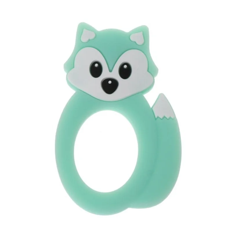 Babi кольцо для прорезывания зубов в виде лисицы из мультфильма силиконов бусов