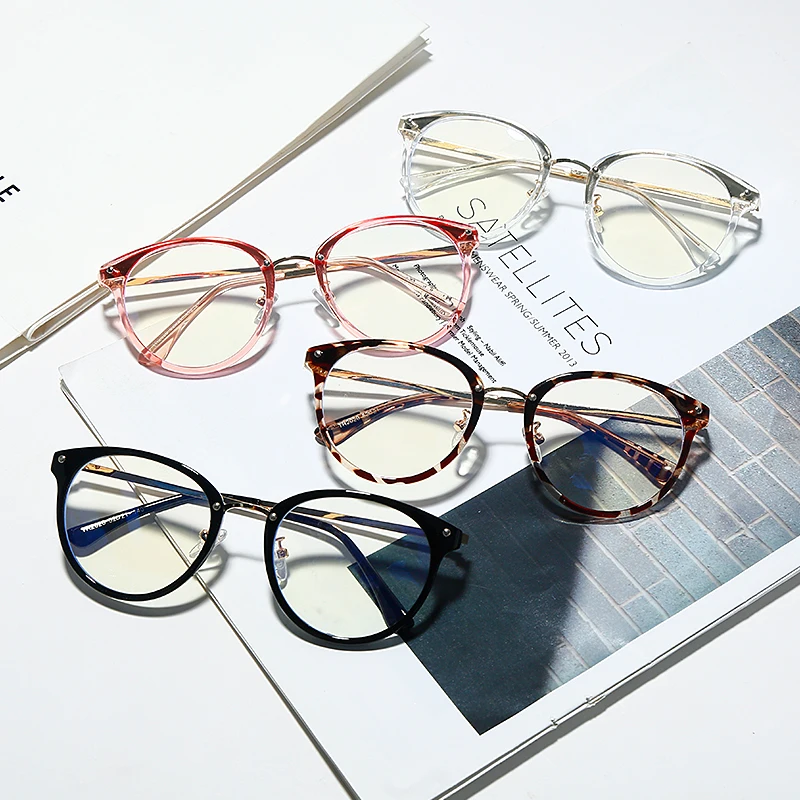 

Retro Anti Blue Ray Computer Glasses Women Round Eye Glass Men Blue Light Blocking Fashion Eyewear Optical Frames Lunettes Oculo