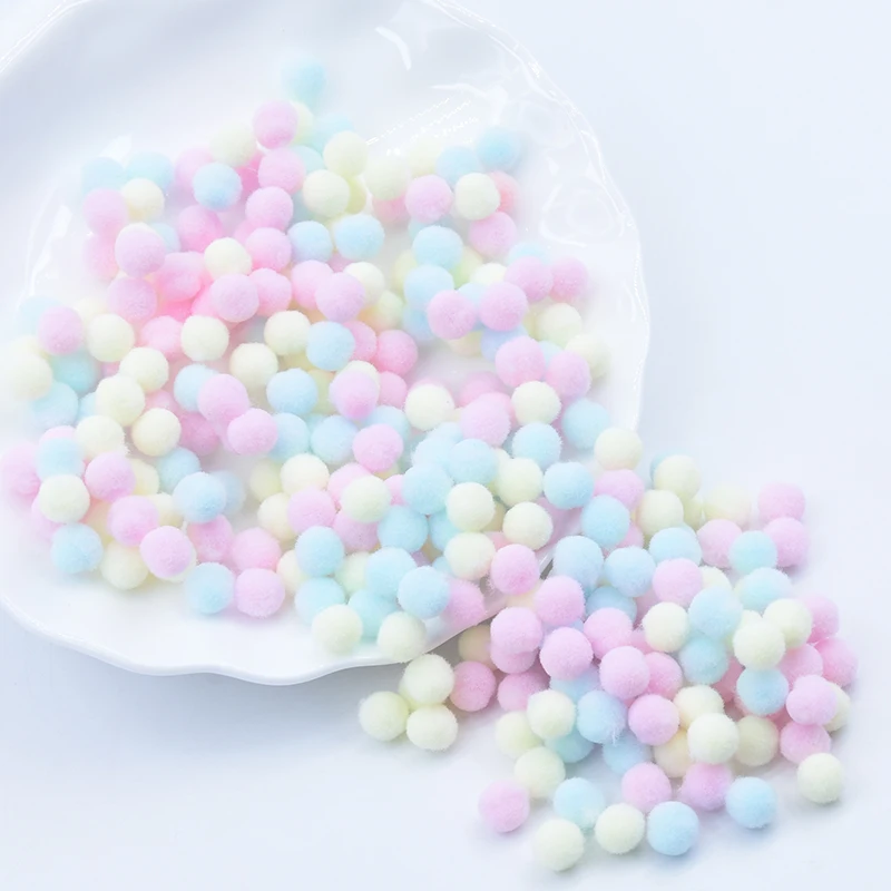 8mm 101325 600pcs Светильник, желтый, розовый, голубой помпон, меховые шарики, сделай сам, мягкие помпоны, помпоны для рукоделия, Свадебный декор, клей на ткани, аксессуары, 8 мм до 30 мм - Цвет: 8mm 101325 600pcs