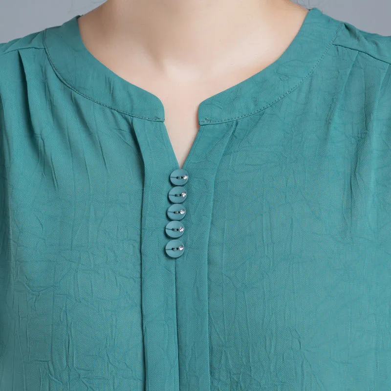 Женская обувь Сезон весна лето Стиль шифон женские блузки рубашки свободного