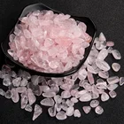 Натуральные кристаллы, розовые кварцевые бусины, энергетический Восстанавливающий камень, гравийные бусины, крупные разбитые камни, камни, бусины, домашний декор для аквариума