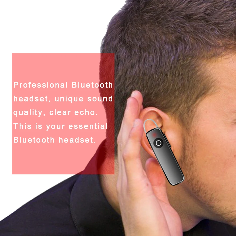 

20pcs Wholesale Bluetooth Earphone Driving Business Single Ear Wireless Earbuds With Microphone For iPhone Android Smart Phone