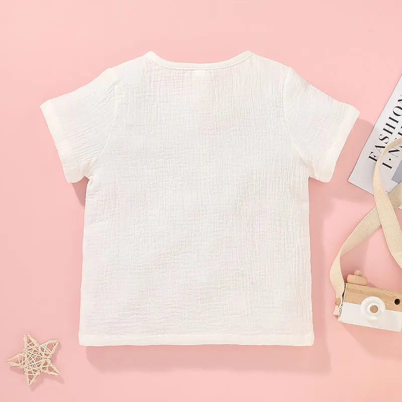 

2021 New Kids Boy T Shirt Short Sleeve Grey Tees Basic Shirts Summer Baby Boys Girls Tops Tees Shirts