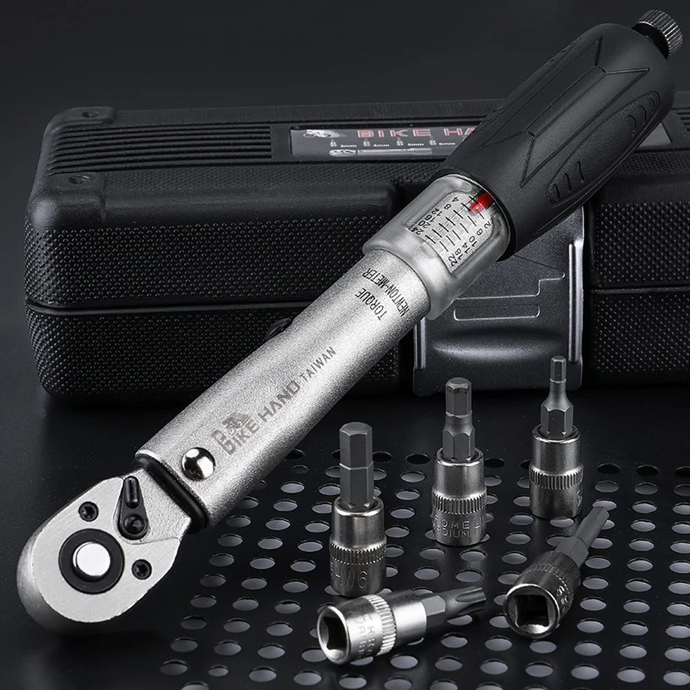 

BIKEHAND 1/4'' Bike Torque Wrench Kit 2-24 NM Torque Fix Set Multifunction Bicycle Repair Tools for MTB Road Bikes