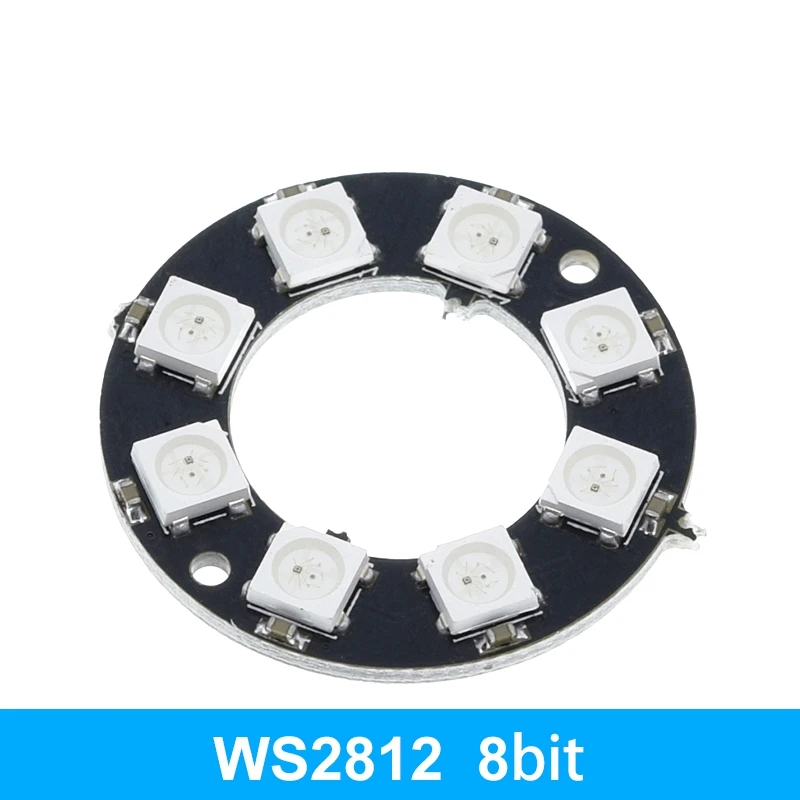 1 шт. RGB LED Ring бит 8 12 16 24 WS2812 5050 + интегрированные драйверы встроенные полноцветные