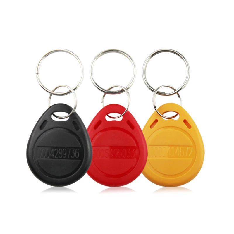 HaChanLun 100 шт. разных цветов 125 кГц RFID EM4100 записываемых брелоков TK4100 карты