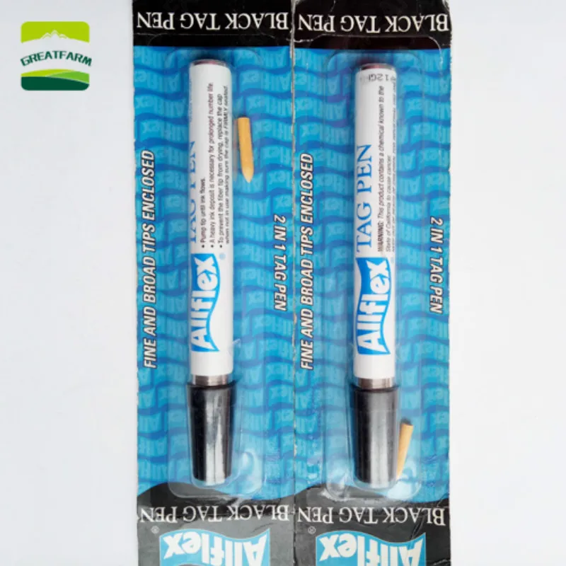 Allflex черная Ушная бирка для животных ручка маркеры свиней крупного рогатого