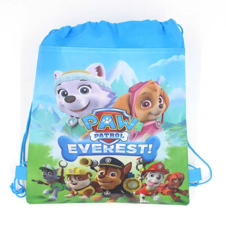 Non-woven bag-D Paw Patrol украшения на день рождения для детей, праздничная сумка для дня рождения, бумажные чашки, тарелки, детские одноразовые столовые приборы для душа - Цвет: Non-woven bag-D