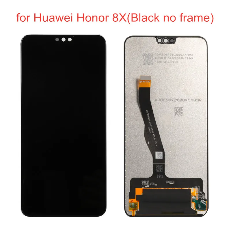 Black no frame ЖК-экран для Huawei Honor 8X ЖК-дисплей+ сенсорный экран дигитайзер с заменой рамы для Huawei Honor 8X6,5 ''ЖК-дисплей - Цвет: Black no frame
