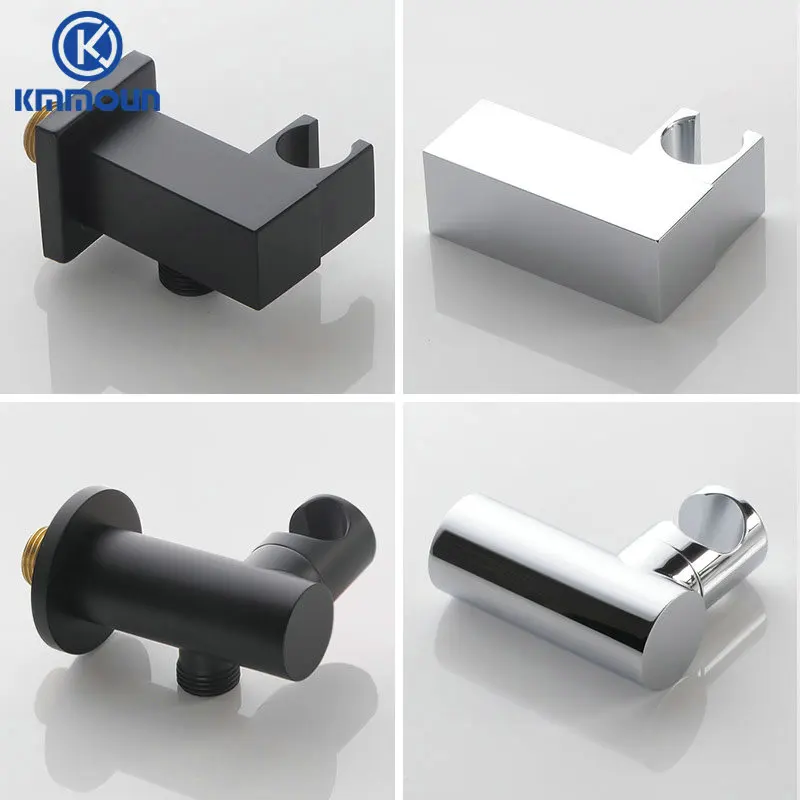 Черный/хромированный крючок для ручного душа сиденье твердая латунь G1/2 дюйма с