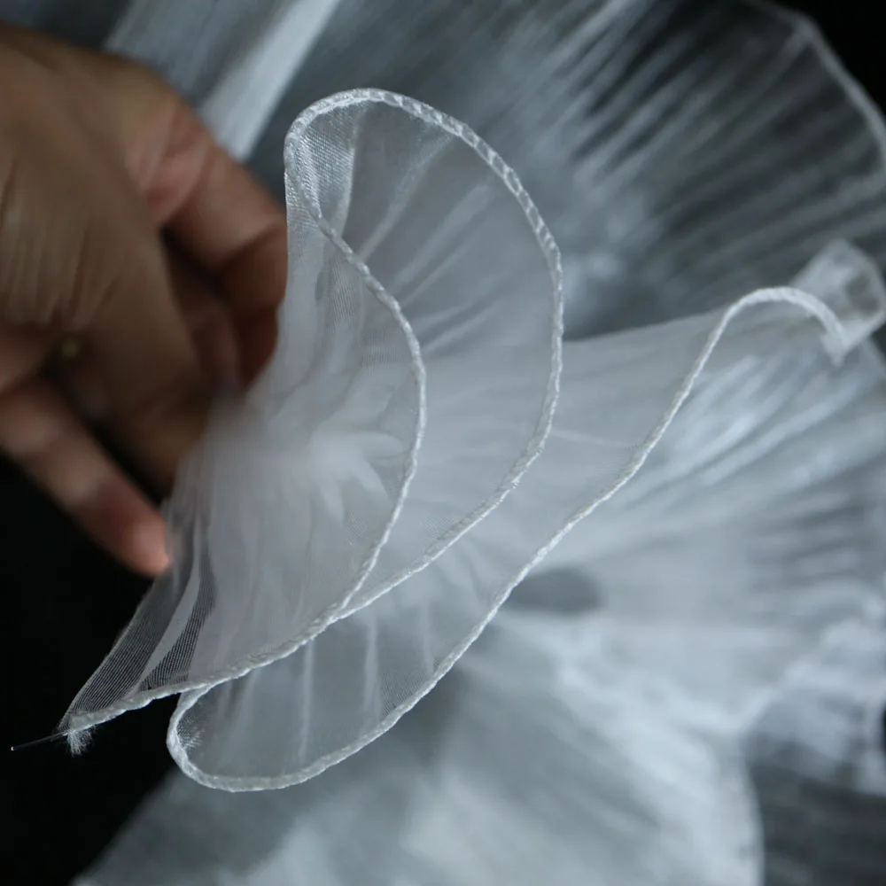 13 см * 1 ярд романтическая 3d органза плиссированные кружевные оборки волнистые и