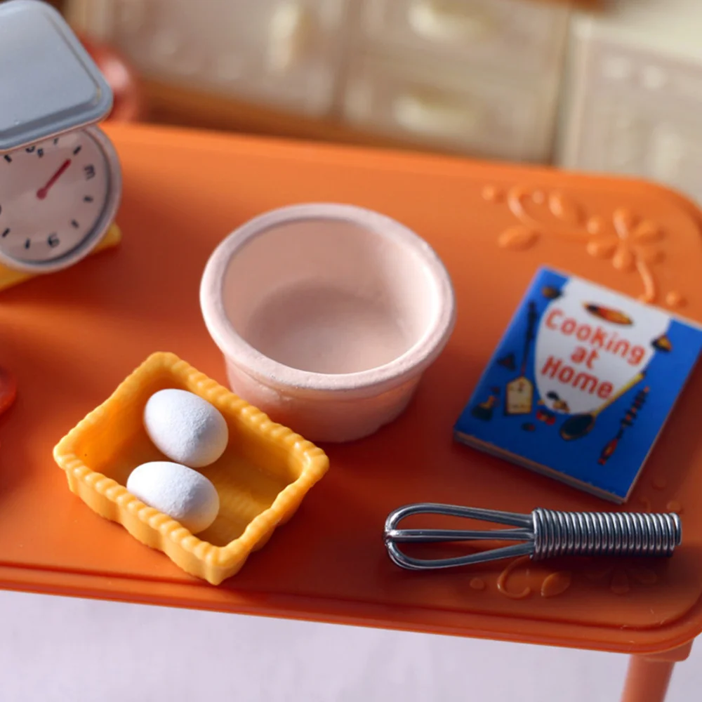 

5 Sets of Decorative Mini Egg Beater Miniature Egg Bowls Mini House Accessories