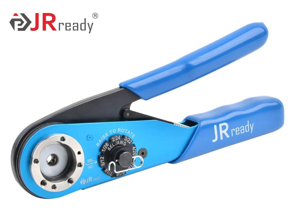 

JRready ACT-M201 ручной обжимной инструмент 4-Indent 8-Impression Steel Кримпер с универсальным регулируемым фиксатором провода 12-26 AWG