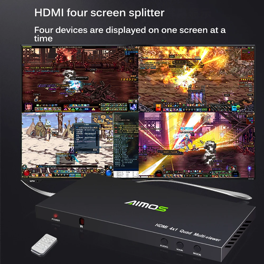 HDMI сплиттер 1 выход 4 вход Усилитель Поддержка 4K * 2K 1080P 3D Интеллектуальный порт