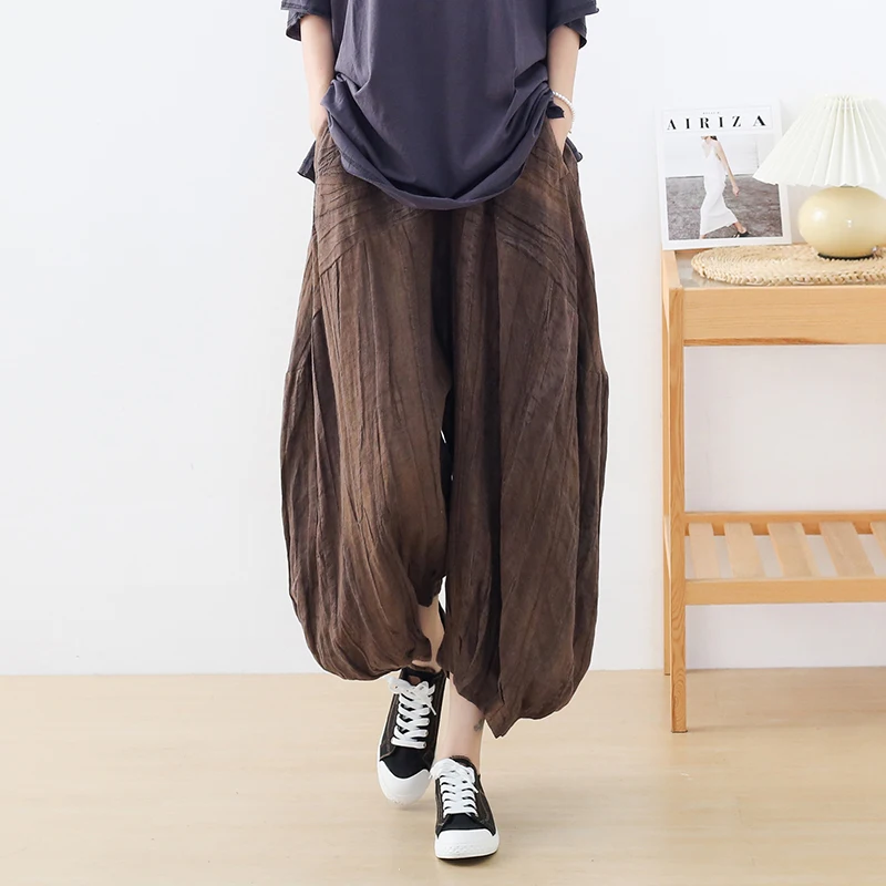 2021 New Fashion Solid Women Ankle length Pants Streetwear Casual Pockets Lace-Up Cargo Pants Spring Summer Office Lady Trousers