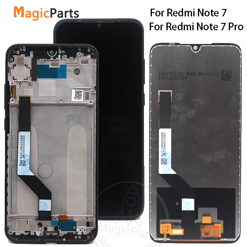 ЖК дисплей 6 3 дюйма для Xiaomi Redmi Note 7 сенсорный экран с рамкой и дигитайзером в сборе
