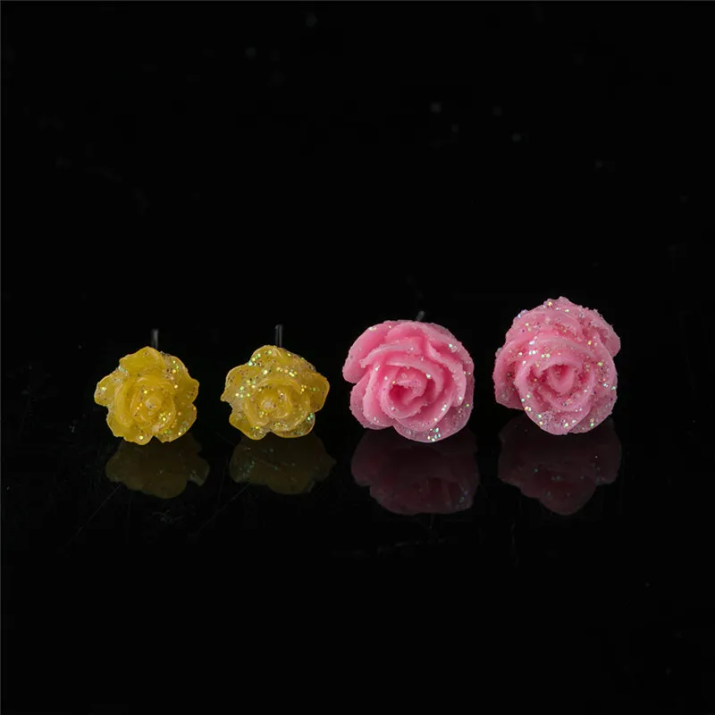 

12 Pairs Amazing Price Round Ball Stud Earrings Colorful Simulated Pearl Earrings For Women Hot-selling Cute Stud Earring