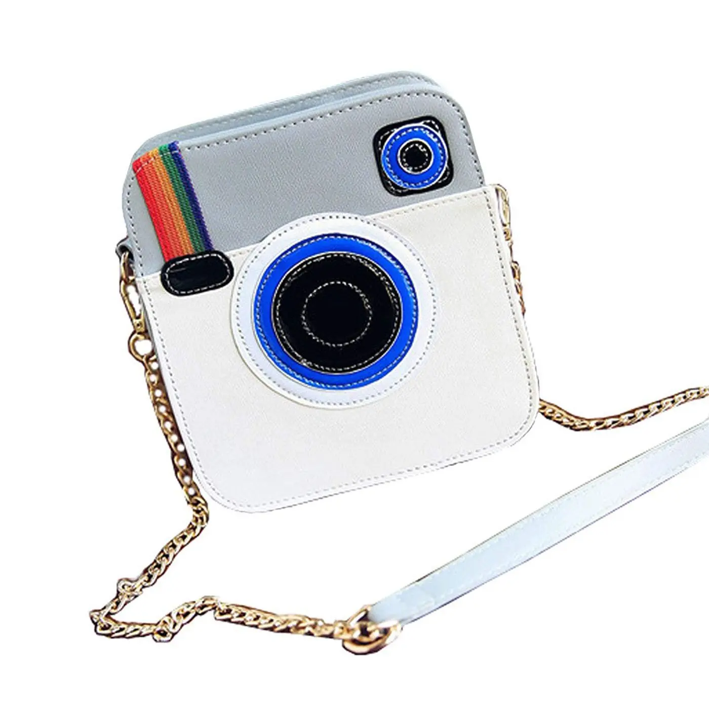 Женские милые радужные сумочки через плечо с дизайном камеры белые | Багаж и