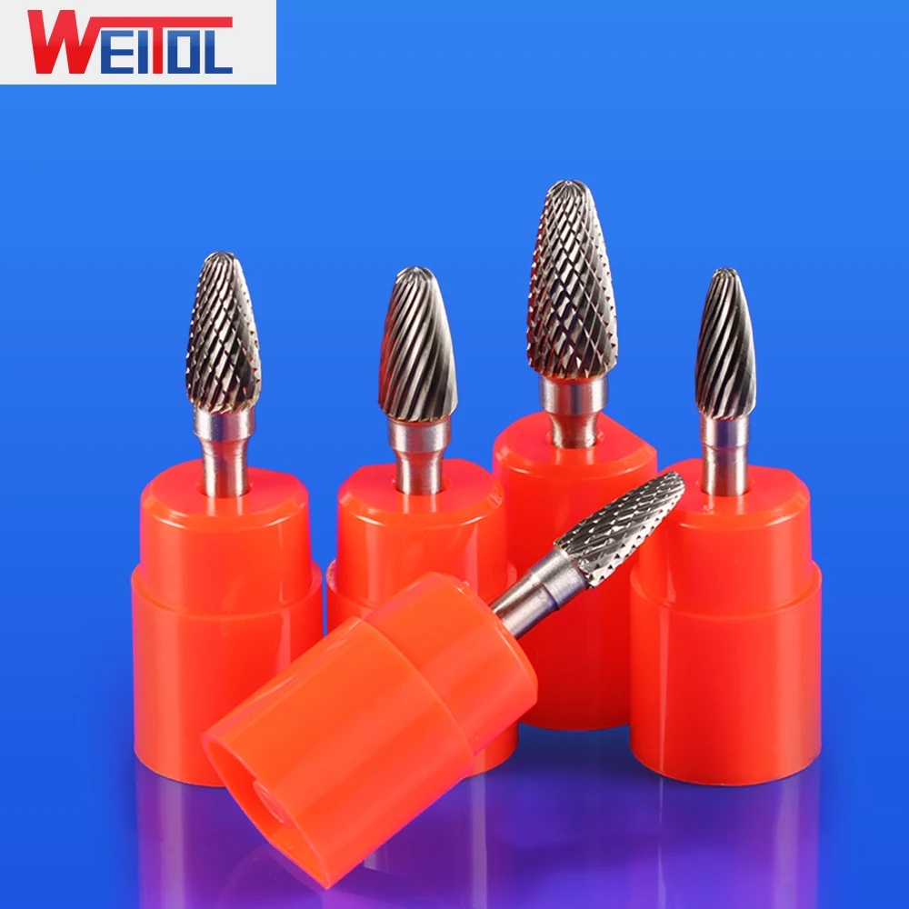 WeiTol 8mm F carbide burrs CNC engraving burr for grinding metal rotary file cutters Grinders Accessories | Инструменты
