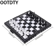 1set Mini Portable Chess Folding Magnetic Plastic Chessboard Board Game Kid Toy27RD