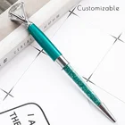 Шариковая ручка с логотипом на заказ, новый стиль, большая металлическая шариковая ручка с кристаллами, свадебная роскошная ручка для подарка, шариковая ручка для студенческой рекламы