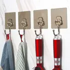 10 шт.партия двери стены Вешалки, крючки, станок и сильная самоклеящаяся цвета: золотистый, серебристый стеллаж для хранения Кухня Batroom разных Кухня инструменты стеллаж для выставки товаров