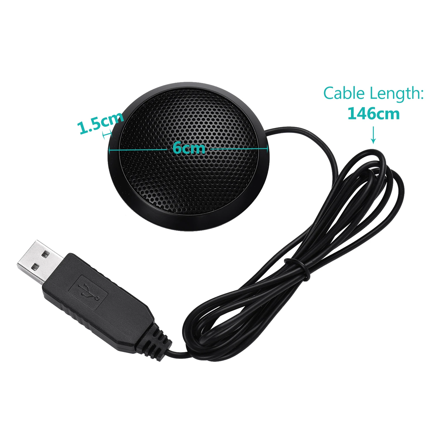 

USB Conference Microphone Omnidirectional Computer Microphone Plug and Play Laotop Mic for Video Conderence Live Streaming