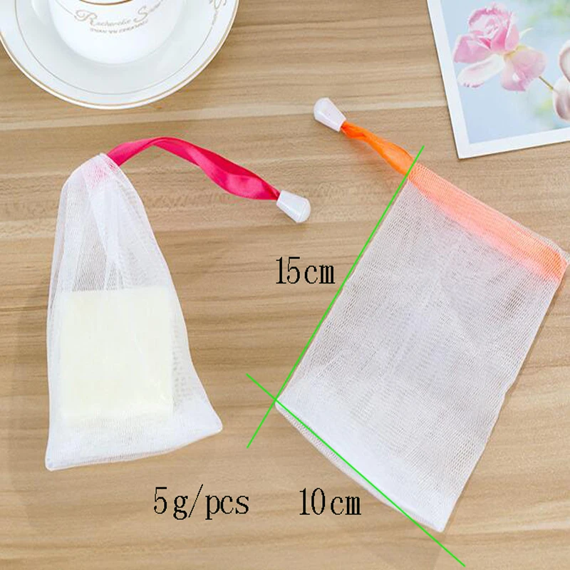 100 шт. висит двойной Слои нейлон мыло сетки сумка в блистерной упаковке