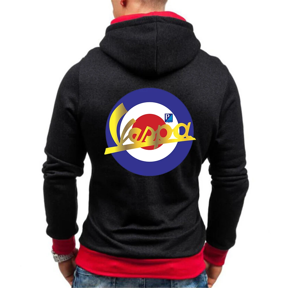 

Vespa Logo Loose Hoodie 2021 Sports Pullover Autumn New Hooded Sweatshirt for Men Solid Color Man Windbreaker Hoodies