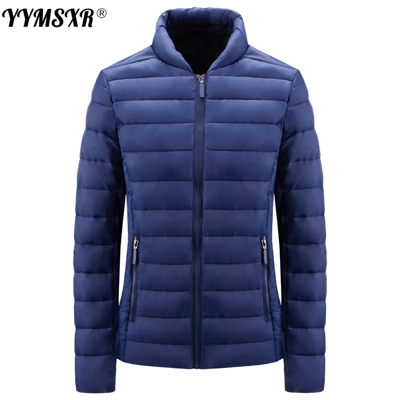 Women's Cotton Jacket 2022 New Winter Light and Thin Solid Color Down Cotton Slim-fit Striped Female Warm Coat High Quality