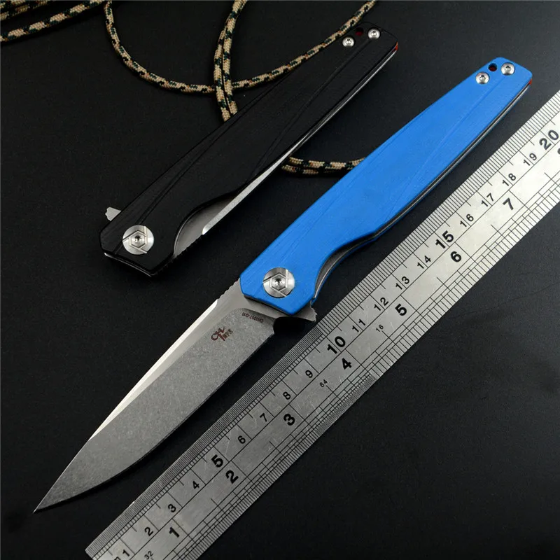 CH CH3007G10 Drop Point D2 атласное лезвие с шарикоподшипником Flipper G10 Ручка Выживание Охота