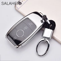 new tpupc car key case cover for mercedes benz 2017 e class w213 2018 s class car styling protection shell keychain accessories