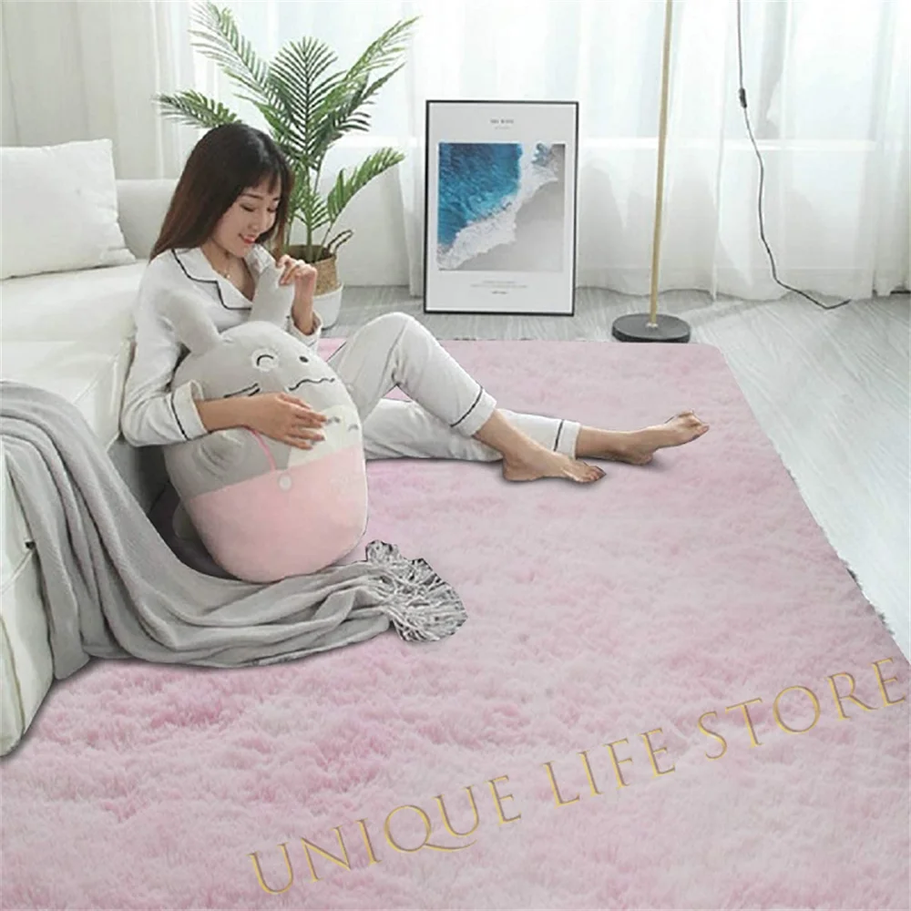 

Плюшевые ковры в простом стиле для гостиной, серый ворсистый мягкий комфортный домашний коврик для спальни, декоративный большой напольный...