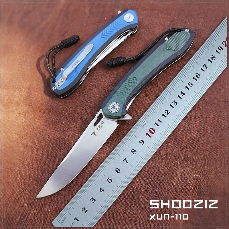 SHOOZIZ folding knife G10 handle D2 bearing tactical outdoor self defense hunting cutter Pocket knives EDC tools | Инструменты