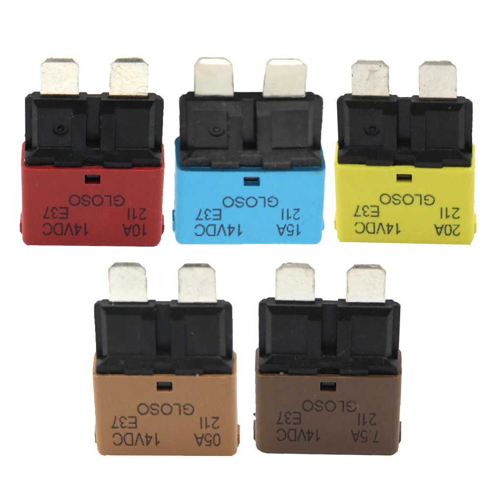 5 шт. Лезвие Предохранитель автоматический выключатель сброс морской 20A/15A/10A/7.5A/5A |