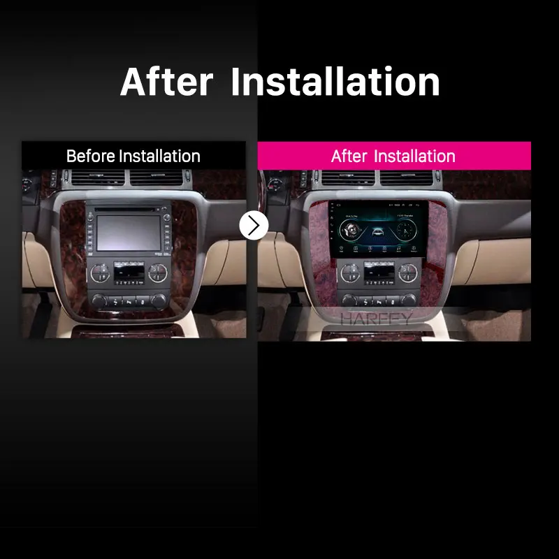 Автомагнитола Harfey 2din Android 8 1 9 дюймов GPS навигация радио для 2007-2012 GMC Юкон/адиая/Тахо